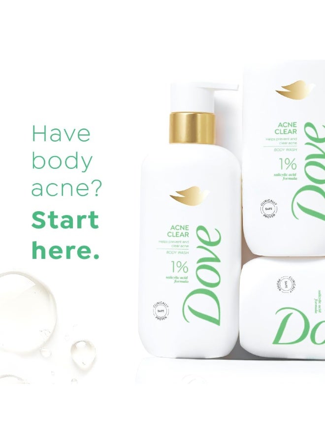 Dove Acne Clear Serum Body Wash|1% Salicylic Acid Formula| Clears and helps prevent acne | Paraben & SLS free | 300 ml - Image 3